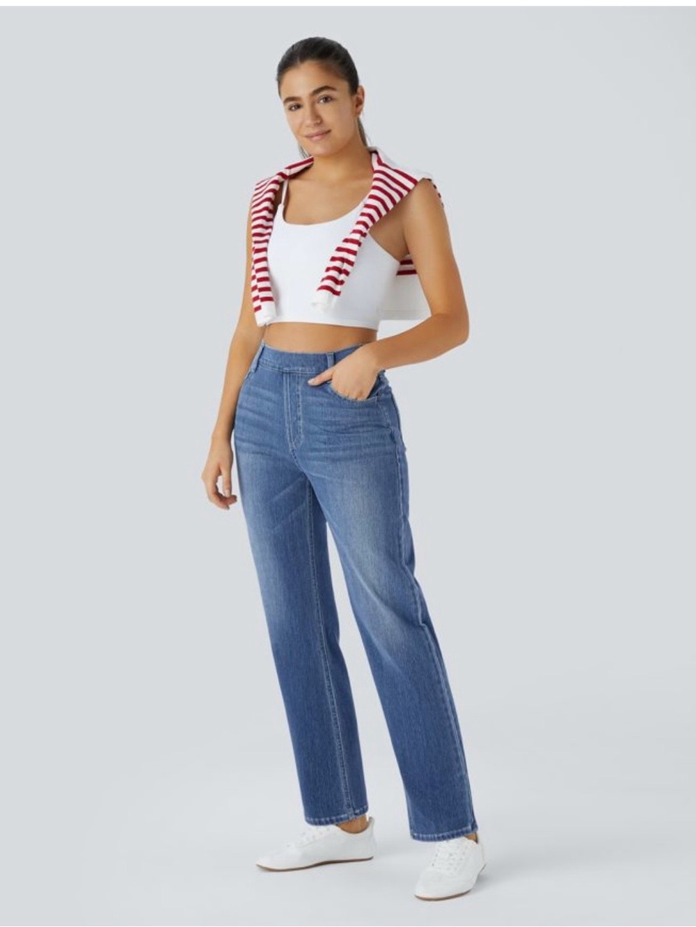 Halara Flex Denim pull on jeans Tummy Control